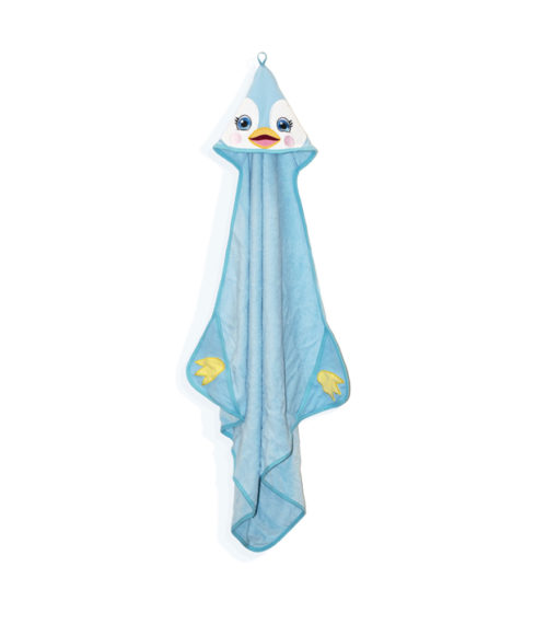 Puddles Penguin Hooded Towel
